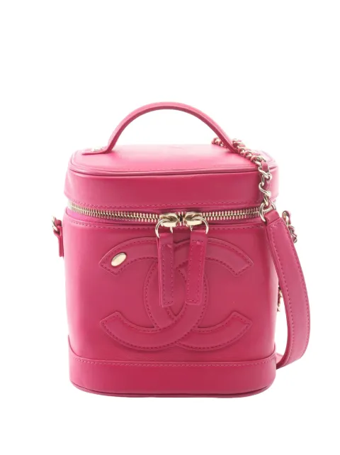 CHANEL Pre-Owned 2019 Lambskin CC Mania Case vanity bag Pink 75J4KTQFQT1HEZTJ