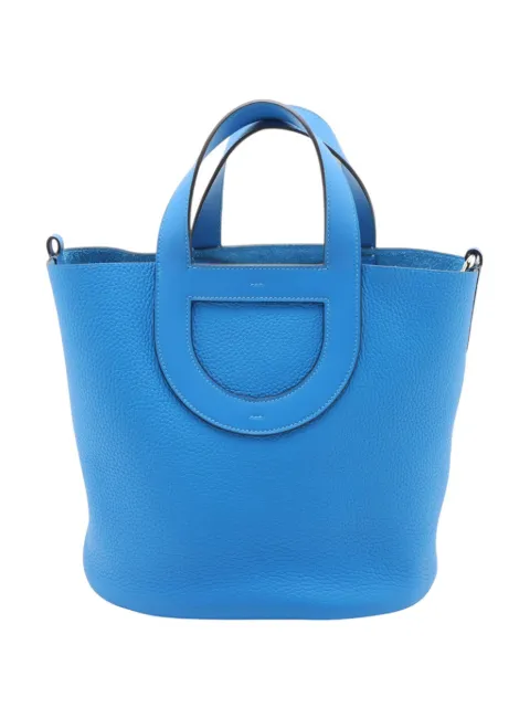 Hermès Pre-Owned 2024 Clemence and Swift In the Loop 23 handbag Blue 857GE37VEZORKYSG