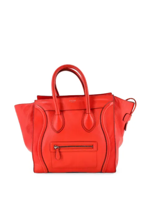 Celine Pre-Owned Luggage Bag Grainy Leather Mini tote bag Red ILCRWKIOXE7G2C4C