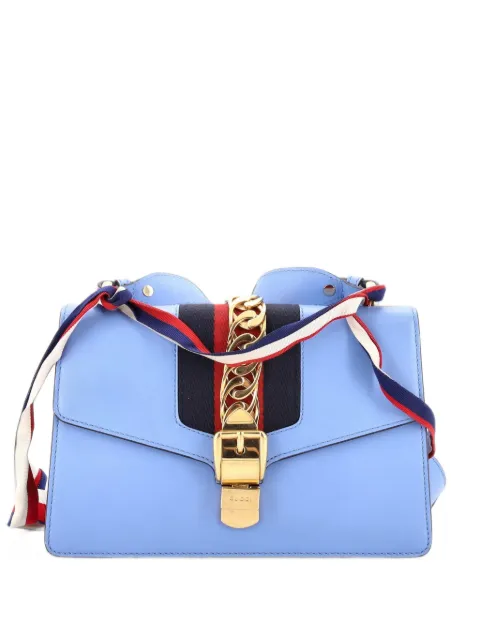 Gucci Pre-Owned Sylvie Leather Small shoulder bag Blue T1N662BYSIG19B7T