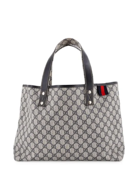 Gucci Pre-Owned Web Loop GG Coated Canvas Medium tote bag Blue ITCRU8NUZ2ZLWBH5