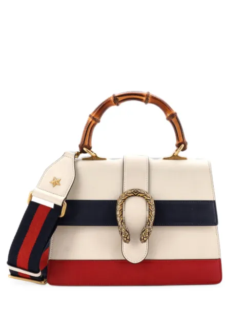Gucci Pre-Owned Dionysus Bamboo Top Handle Bag Colorblock Leather Medium satchel Red J28SRTWP6XXZ75QY