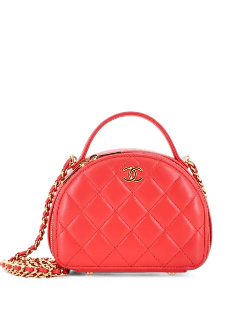 CHANEL Pre-Owned Chic Riviera Vanity Case with Chain Quilted Lambskin Mini satchel Pink QH4FXAJF97GKOJG8