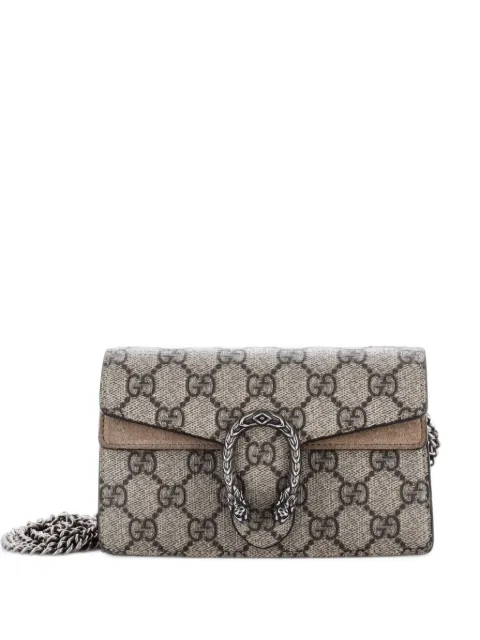 Gucci Pre-Owned Dionysus Bag GG Coated Canvas Super Mini crossbody bag Brown PNOUE3QSXVIBL0BL