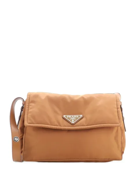 Prada Pre-Owned Padded Flap Shoulder Bag Re-Nylon Medium crossbody bag Brown NX3ZROP1PYL16NIX