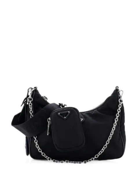 Prada Pre-Owned Re-Edition 2005 Shoulder Bag Tessuto Small crossbody bag Black METG25A9LYPBKUWD