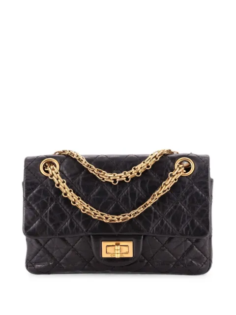 CHANEL Pre-Owned Reissue 2.55 Flap Bag Quilted Aged Calfskin Mini crossbody bag Black D4EQQZTPX0M9R9OY