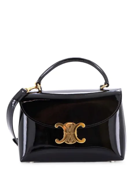 Celine Pre-Owned Nino Top Handle Bag Patent Teen satchel Black HU7E75ETCALGI6VE