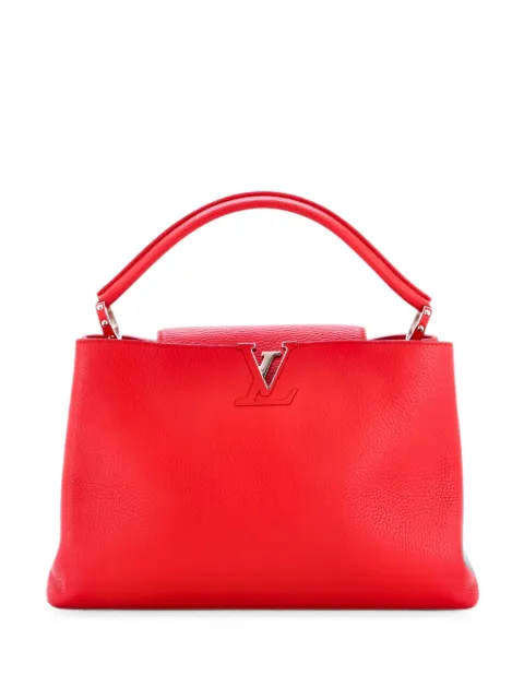 Louis Vuitton Pre-Owned Capucines Bag Leather MM satchel Red FMUC4LVF663NQ0KT