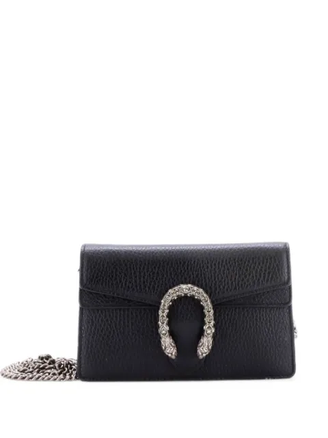 Gucci Pre-Owned Dionysus Bag Leather Super Mini crossbody bag Black GBA2B3IN4SOYP3OK