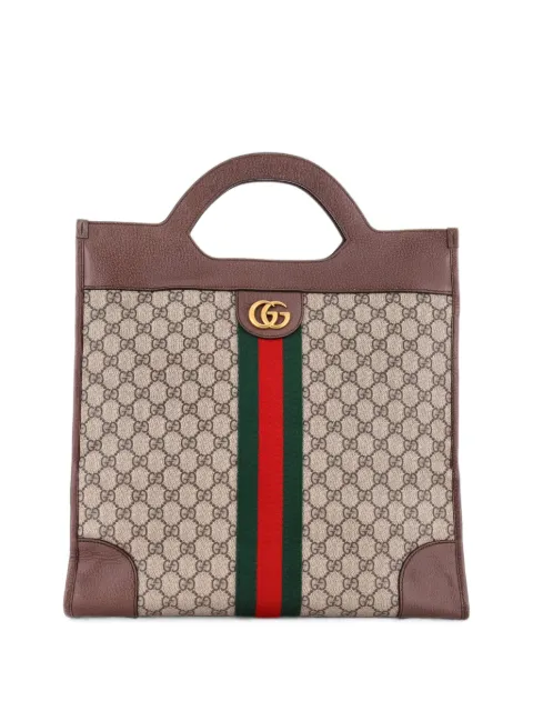 Gucci Pre-Owned Ophidia Cut Out Handle GG Coated Canvas Medium tote bag Brown GAQB0N8XS4XI19L5