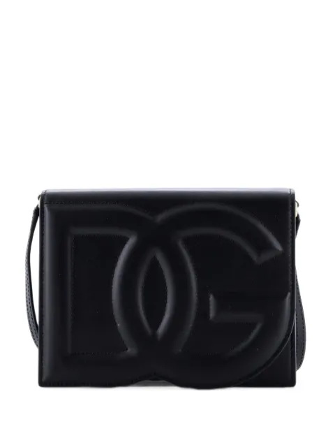 Dolce & Gabbana Pre-Owned DG Logo Flap Shoulder Bag Leather Small crossbody bag Black QB4IT3HB5IM4Q92X