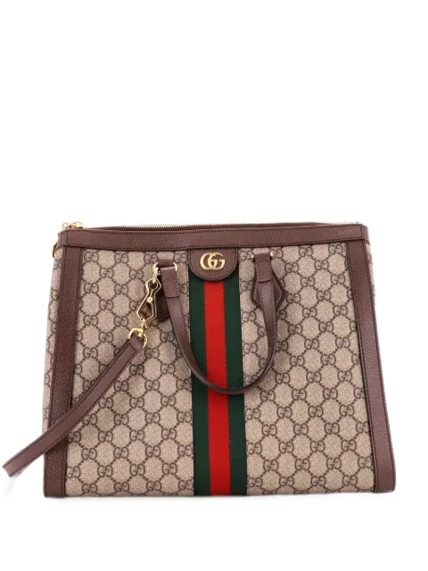 Gucci Pre-Owned Ophidia Top Handle GG Coated Canvas Medium tote bag Brown FIPHO41519ZR1VPG