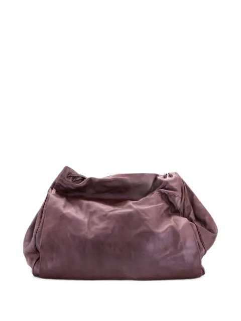 Bottega Veneta Pre-Owned Scarabee Multi Pocket Drawstring Leather with Intrecciato Detail shoulder bag Purple OJ8XE93GEAY6PJSO