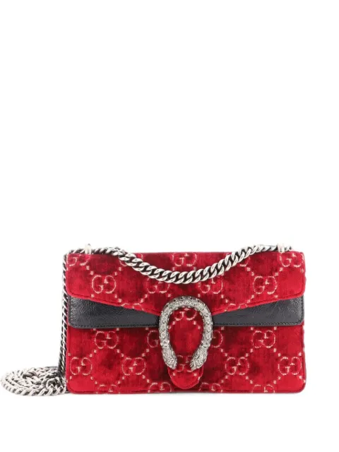 Gucci Pre-Owned Dionysus Bag GG Velvet Mini shoulder bag Red ESOHJVI5NN8EYRP6