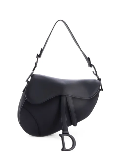 Christian Dior Pre-Owned Ultra Matte Saddle Handbag Leather Medium shoulder bag Black NQBKBR0AIXCT2KKC