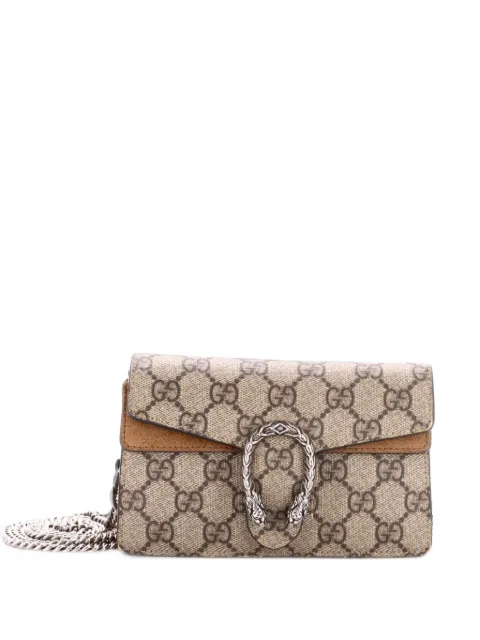 Gucci Pre-Owned Dionysus Bag GG Coated Canvas Super Mini crossbody bag Brown Z44R6VK0OQ0LUEBB
