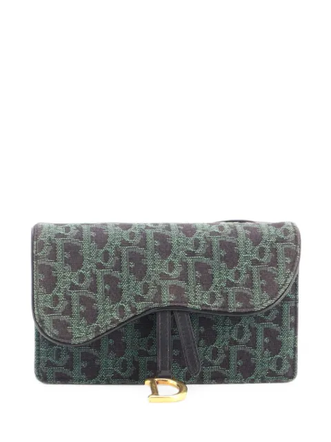 Christian Dior Pre-Owned Saddle Rectangular Oblique Canvas belt bag Green ZWIC7H074H1XTSY9