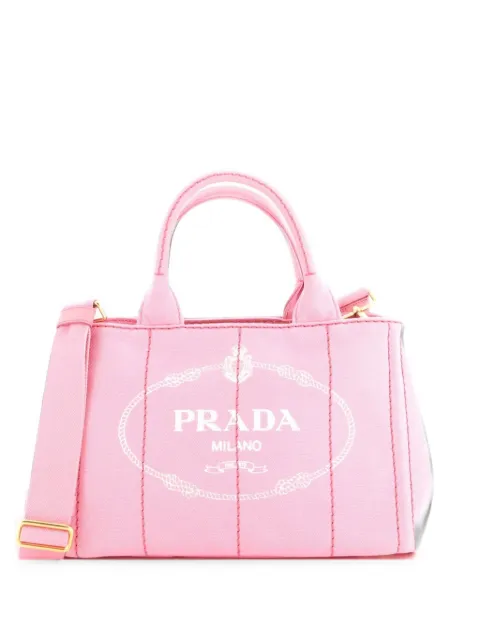 Prada Pre-Owned Canapa Convertible Canvas Mini tote bag Pink MLMOUR7G4UWTV8XE