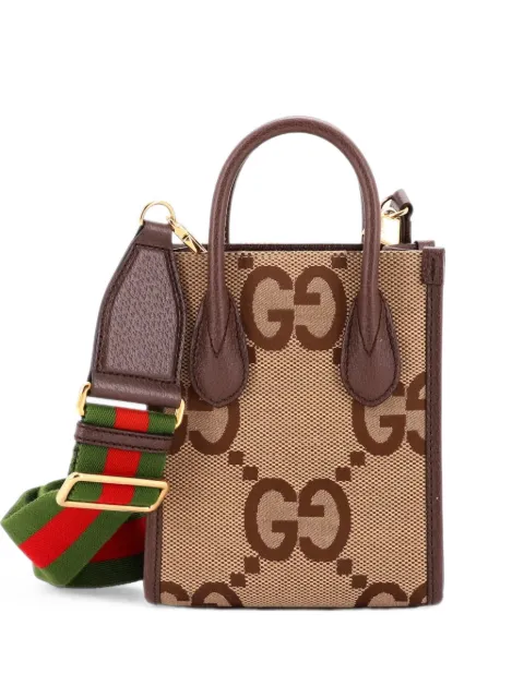 Gucci Pre-Owned Vertical Tote Jumbo GG Canvas Mini crossbody bag Brown A5JQKVQPEMV7QZDD