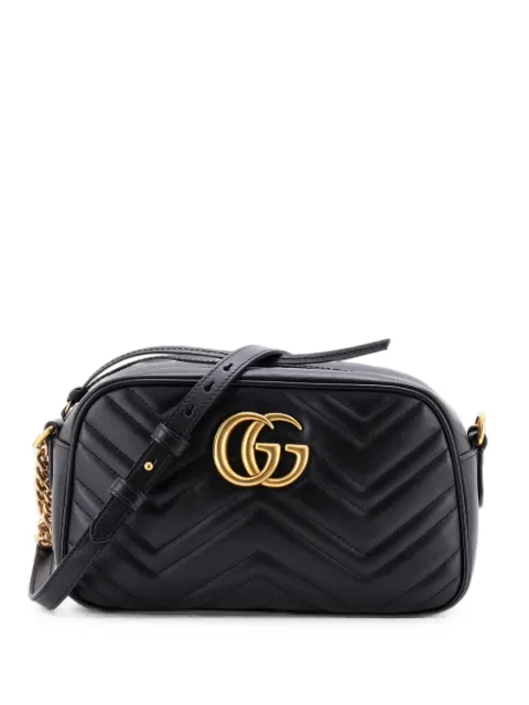 Gucci Pre-Owned GG Marmont Shoulder Bag Matelasse Leather Small crossbody bag Black MFHQVLUFWF1J5N4K