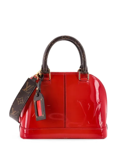 Louis Vuitton Pre-Owned Alma Handbag Vernis with Monogram Canvas BB satchel Red Y1T6HH7T33GJEM2O