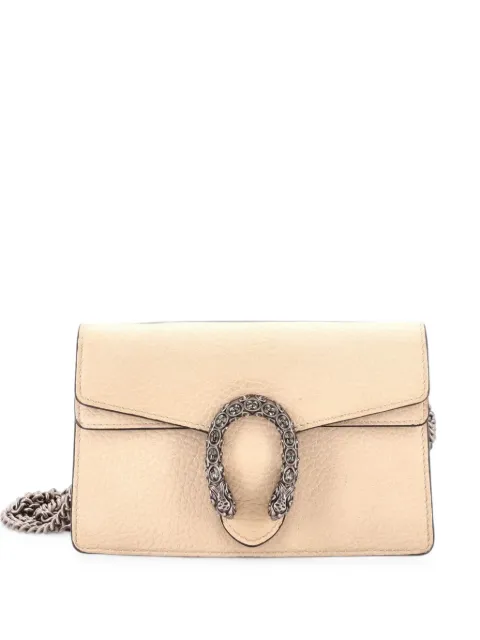 Gucci Pre-Owned Dionysus Bag Leather Super Mini clutch bag White D6F9OR26TLMF0RCA