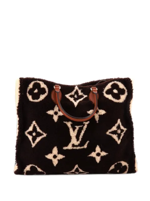 Louis Vuitton Pre-Owned OnTheGo Monogram Giant Teddy Fleece GM tote bag Brown 7W6V5FUJRMSZFOXM
