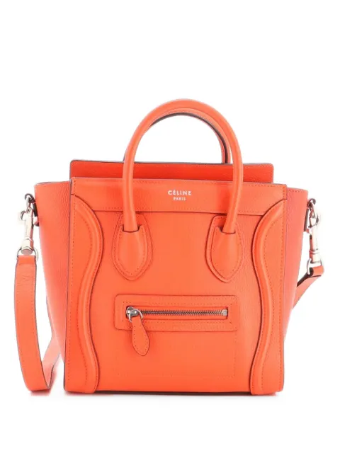 Celine Pre-Owned Luggage Bag Grainy Leather Nano crossbody bag Orange UZ0H001Y5Y7JNAAS