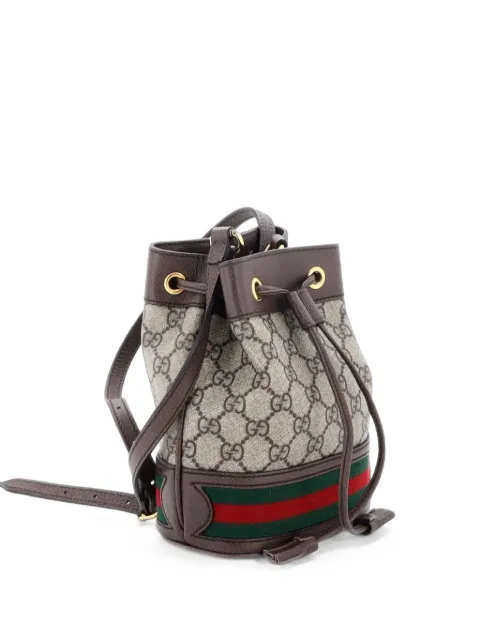 Gucci Pre-Owned Ophidia GG Coated Canvas Mini bucket bag Brown C47E99567DEXTT2H