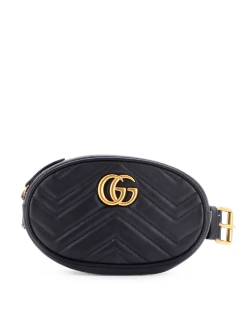 Gucci Pre-Owned GG Marmont Matelasse Leather belt bag Black BKRASVR51VPPJ9XZ