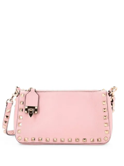 Valentino Garavani Pre-Owned Rockstud Zip Pochette Leather Small shoulder bag Pink LW1J1T8VGKAPLP5N