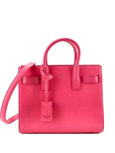 Saint Laurent Pre-Owned Sac de Jour Bag Leather Nano tote bag Pink CTQBPKGYD2DX87X5