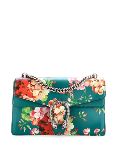 Gucci Pre-Owned Dionysus Bag Blooms Print Leather Small shoulder bag Green UVA9Q2SYG6BRSIB6