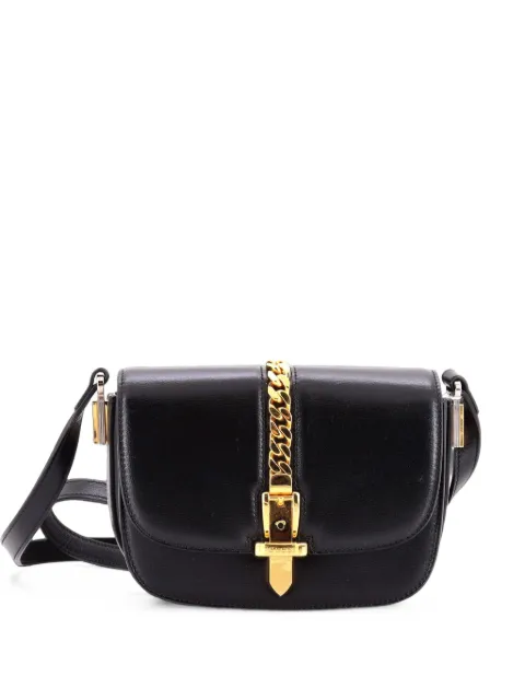 Gucci Pre-Owned Sylvie 1969 Shoulder Bag Leather Mini crossbody bag Black C4EOK84VAVG00392
