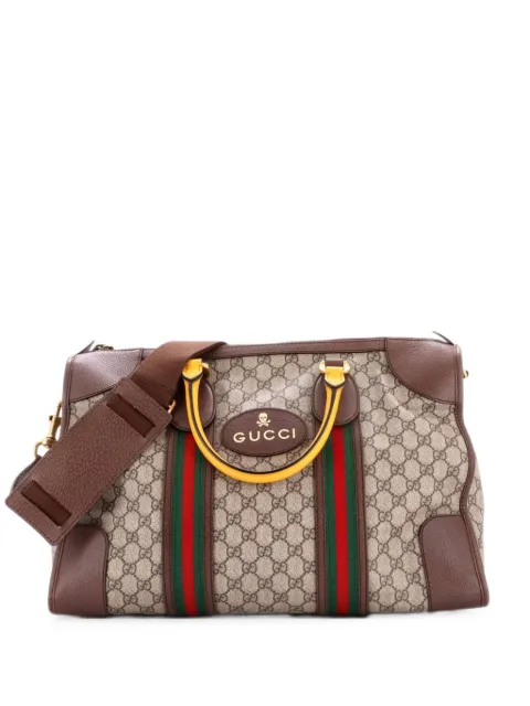 Gucci Pre-Owned Neo Vintage Web Duffle Bag GG Coated Canvas Medium travel bag Brown 76RD69O77SLHOG47