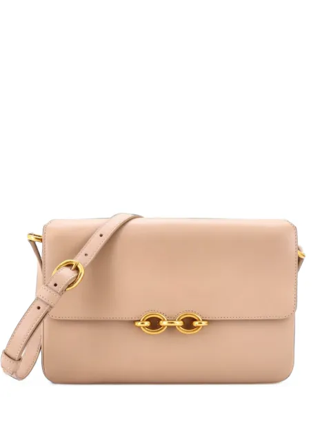 Saint Laurent Pre-Owned Le Maillon Shoulder Bag Leather Medium crossbody bag Neutrals 6JLQIY6P5J4ZK1BH