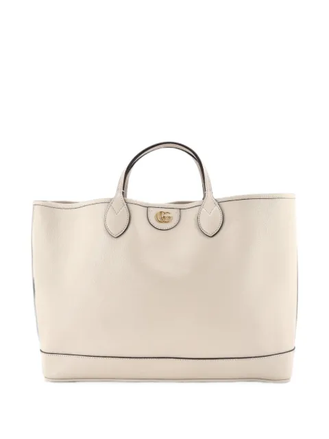 Gucci Pre-Owned Ophidia Top Handle Shopping Leather Medium tote bag Neutrals BEHIA584HJ3RMW0B