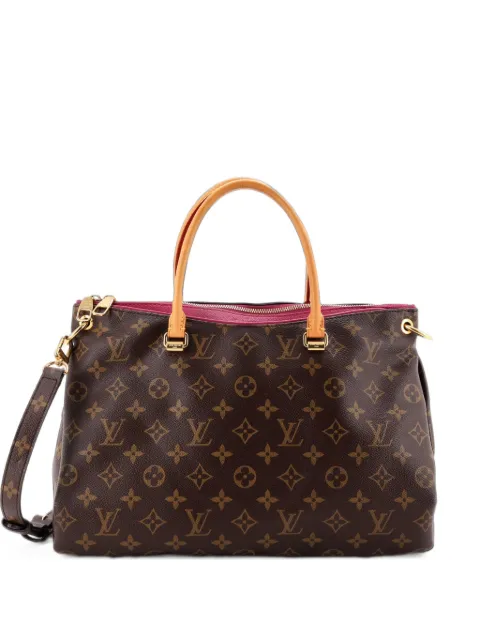 Louis Vuitton Pre-Owned Pallas Tote Monogram Canvas with Leather shoulder bag Purple 2RO60PWW035MNGWR