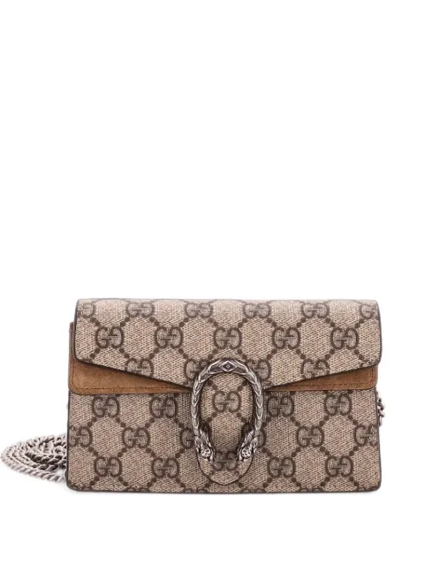 Gucci Pre-Owned Dionysus Bag GG Coated Canvas Super Mini crossbody bag Brown 1DGLFXZMW46DYCLT