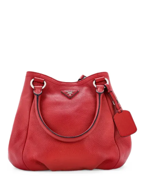 Prada Pre-Owned Convertible Shopping Tote Vitello Daino Small shoulder bag Red 367RGZW7RKAF2JY9