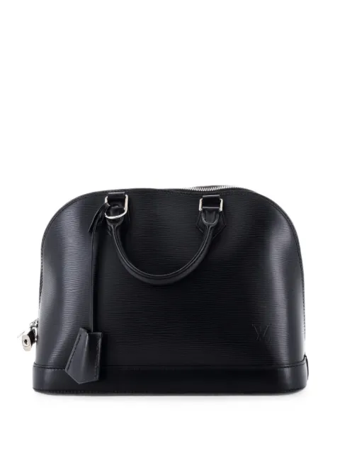 Louis Vuitton Pre-Owned Alma Handbag Epi Leather PM satchel Black 0KODH47B9L5XQD05