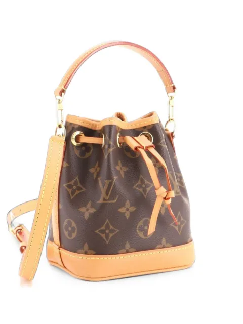 Louis Vuitton Pre-Owned Noe NM Handbag Monogram Canvas Nano bucket bag Brown 2STVGNSHTB5ISBX8