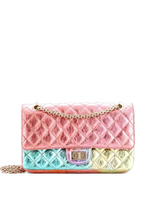 CHANEL Pre-Owned Rainbow Reissue 2.55 Flap Bag Quilted Multicolor Metallic Goatskin 225 crossbody bag Multicolour 00F6ERVZ6HELQ4BV