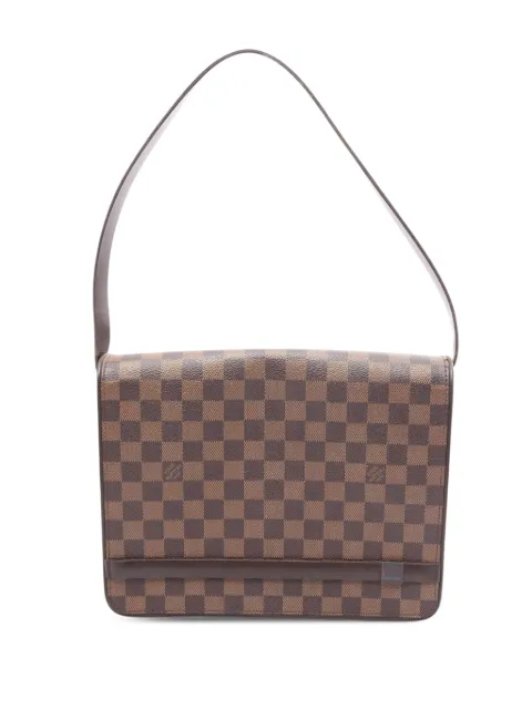 Louis Vuitton Pre-Owned 2001 Damier Ebene Tribeca Carre shoulder bag Brown F1ULEFDZTLTXRUOS