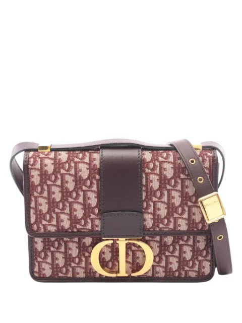 Christian Dior Pre-Owned 2000-2026 Oblique Canvas 30 Montaigne Flap crossbody bag Red QV9O8380FTE4WAH0