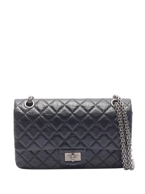 CHANEL Pre-Owned 2013-2018 Quilted Aged Calfskin Reissue 2.55 Double Flap 225 shoulder bag Black EEUOT53N6O6RX5H9