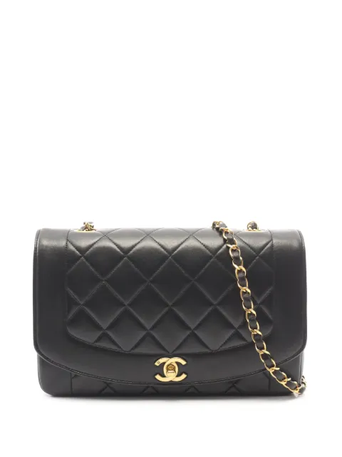 CHANEL Pre-Owned 1996-1997 Medium Lambskin Diana Flap crossbody bag Black SXP2BJW78JJ4CDCJ