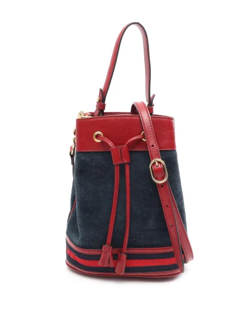 Gucci Pre-Owned 2016-2026 Small Suede Ophidia Bucket satchel Blue IERQS26DO0NHLVSV