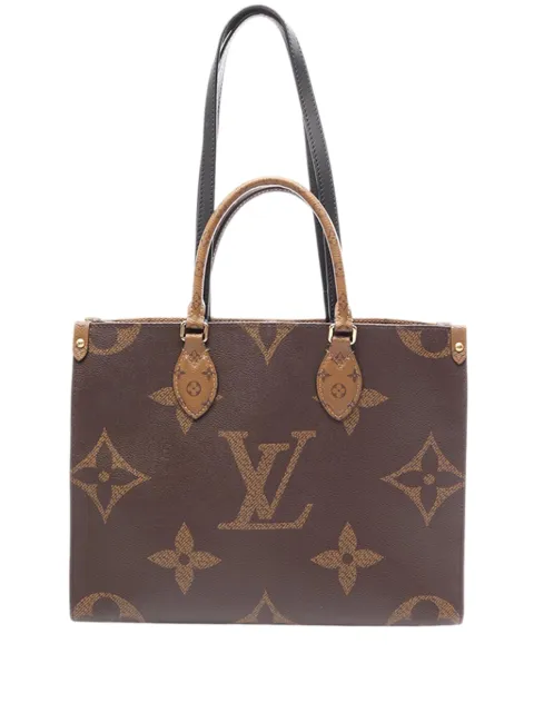 Louis Vuitton Pre-Owned 2020 Monogram Reverse Giant OnTheGo MM satchel Brown TBQEK3G4WCDSVD1E